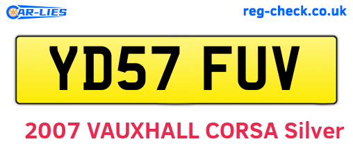YD57FUV are the vehicle registration plates.