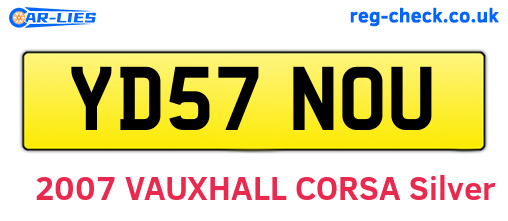 YD57NOU are the vehicle registration plates.