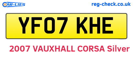 YF07KHE are the vehicle registration plates.
