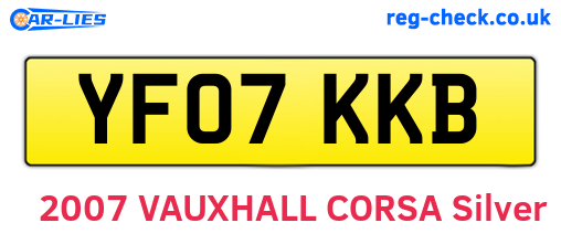 YF07KKB are the vehicle registration plates.