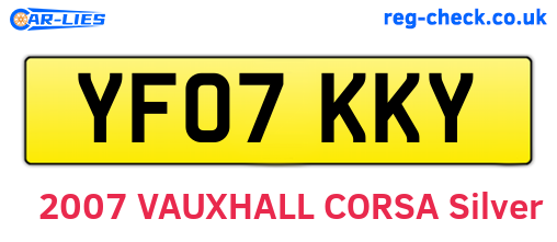 YF07KKY are the vehicle registration plates.