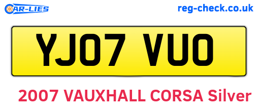 YJ07VUO are the vehicle registration plates.