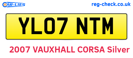 YL07NTM are the vehicle registration plates.
