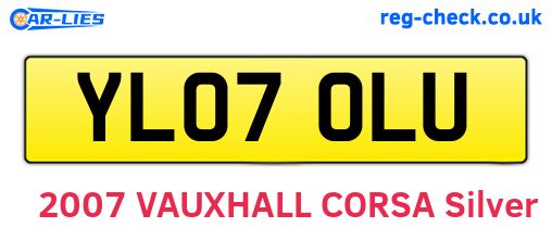 YL07OLU are the vehicle registration plates.