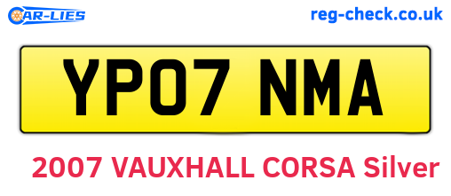 YP07NMA are the vehicle registration plates.