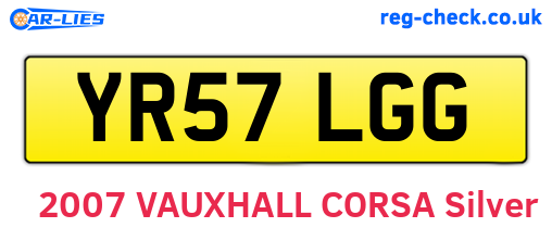 YR57LGG are the vehicle registration plates.