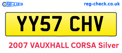 YY57CHV are the vehicle registration plates.