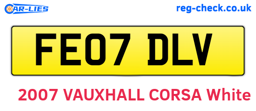 FE07DLV are the vehicle registration plates.