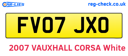 FV07JXO are the vehicle registration plates.