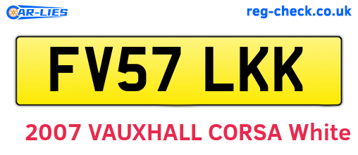 FV57LKK are the vehicle registration plates.