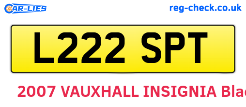 L222SPT are the vehicle registration plates.