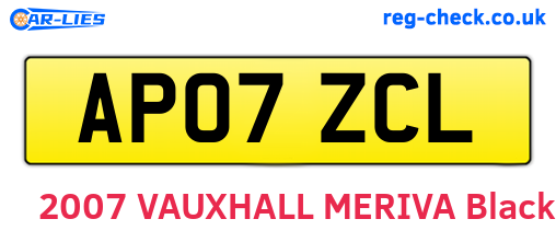 AP07ZCL are the vehicle registration plates.