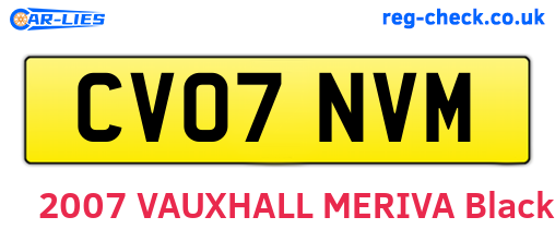 CV07NVM are the vehicle registration plates.
