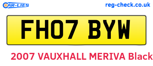 FH07BYW are the vehicle registration plates.