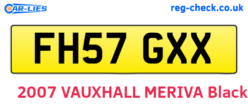 FH57GXX are the vehicle registration plates.