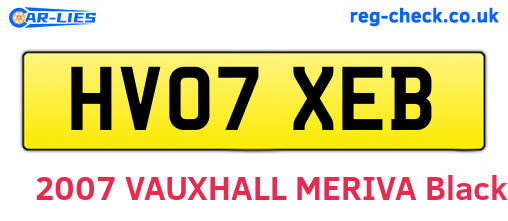 HV07XEB are the vehicle registration plates.
