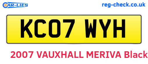 KC07WYH are the vehicle registration plates.