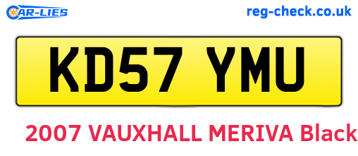 KD57YMU are the vehicle registration plates.