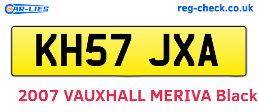KH57JXA are the vehicle registration plates.