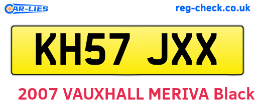 KH57JXX are the vehicle registration plates.