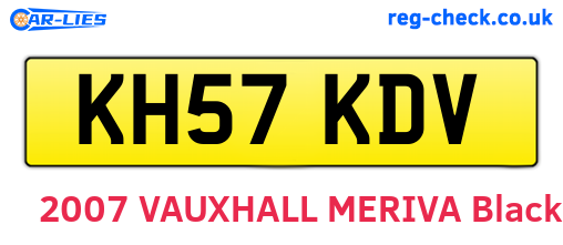 KH57KDV are the vehicle registration plates.