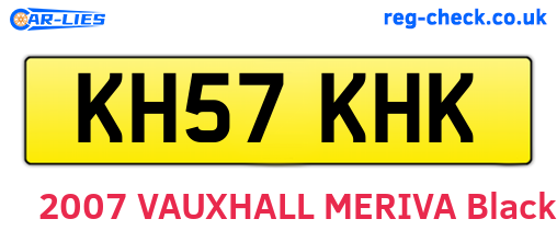 KH57KHK are the vehicle registration plates.