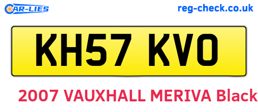 KH57KVO are the vehicle registration plates.