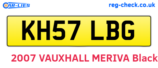 KH57LBG are the vehicle registration plates.
