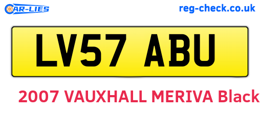 LV57ABU are the vehicle registration plates.