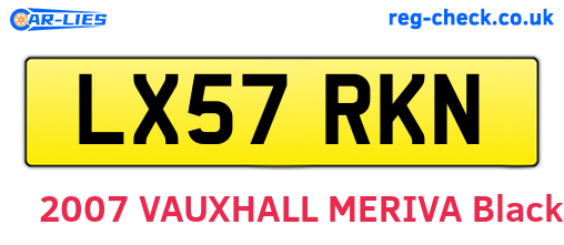 LX57RKN are the vehicle registration plates.