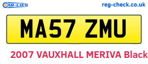 MA57ZMU are the vehicle registration plates.