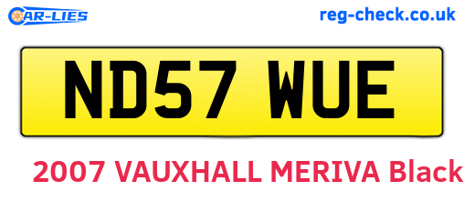 ND57WUE are the vehicle registration plates.