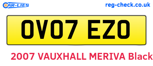 OV07EZO are the vehicle registration plates.