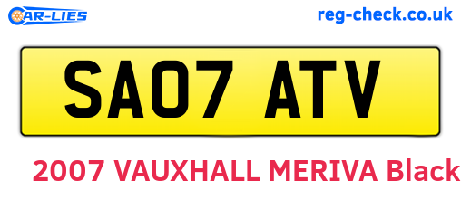 SA07ATV are the vehicle registration plates.