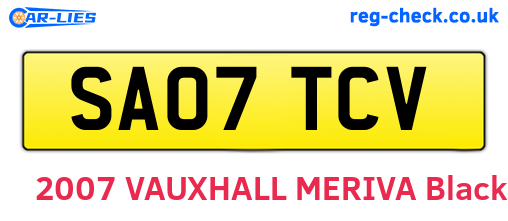 SA07TCV are the vehicle registration plates.