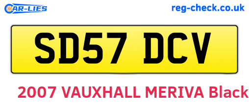 SD57DCV are the vehicle registration plates.