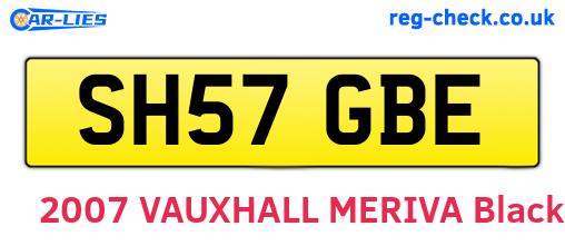SH57GBE are the vehicle registration plates.