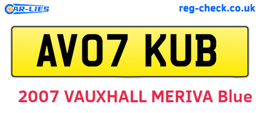 AV07KUB are the vehicle registration plates.