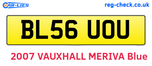 BL56UOU are the vehicle registration plates.