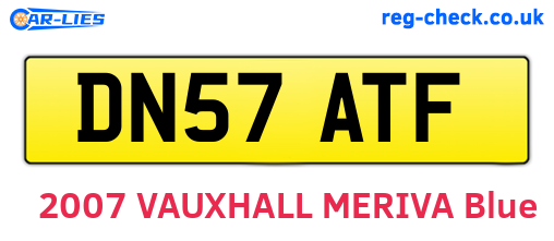 DN57ATF are the vehicle registration plates.