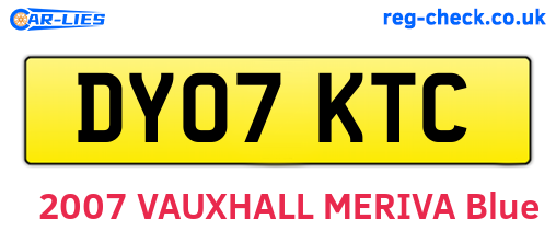 DY07KTC are the vehicle registration plates.