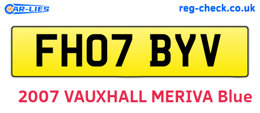 FH07BYV are the vehicle registration plates.