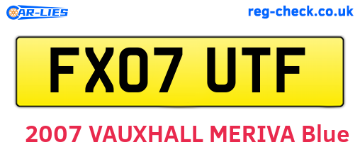 FX07UTF are the vehicle registration plates.
