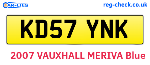 KD57YNK are the vehicle registration plates.