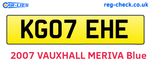 KG07EHE are the vehicle registration plates.