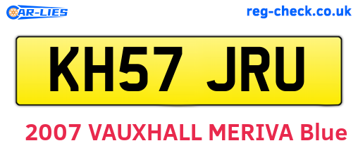 KH57JRU are the vehicle registration plates.