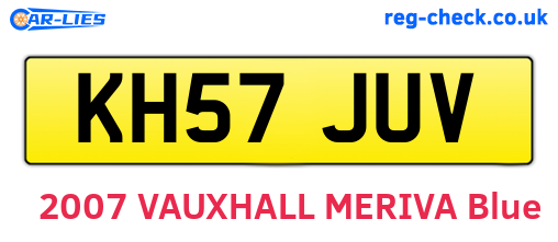 KH57JUV are the vehicle registration plates.