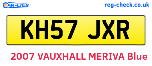 KH57JXR are the vehicle registration plates.