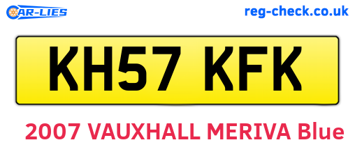 KH57KFK are the vehicle registration plates.
