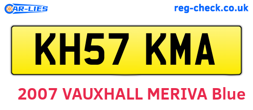 KH57KMA are the vehicle registration plates.